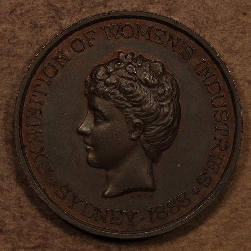 Australia "Exibition of Women's Industries" Sydney 1888 Bronze ChAU - 40mm