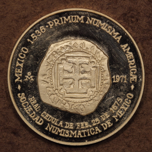 Mexico Silver Medal 1971-Mo "8 Escudos 1679-1734" BU+