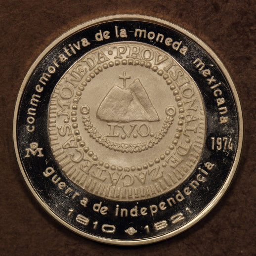 Mexico Silver Medal 1974-Mo "Zacatecas 8 Reales 1810" ChBU