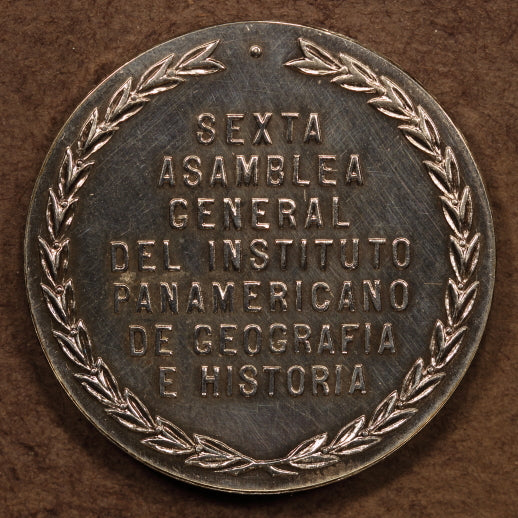 Mexico Silver Medal "Insituto Panamericano - Globe" 1955 - 40.5mm - 34.5g - AU