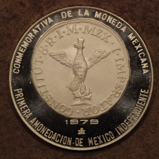 Mexico Silver Medal 1979-Mo "8 Reales 1822" ChBU