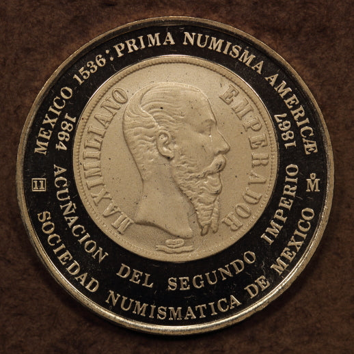 Mexico Silver Medal 1985-Mo "Maximiliano Peso 1867" Proof