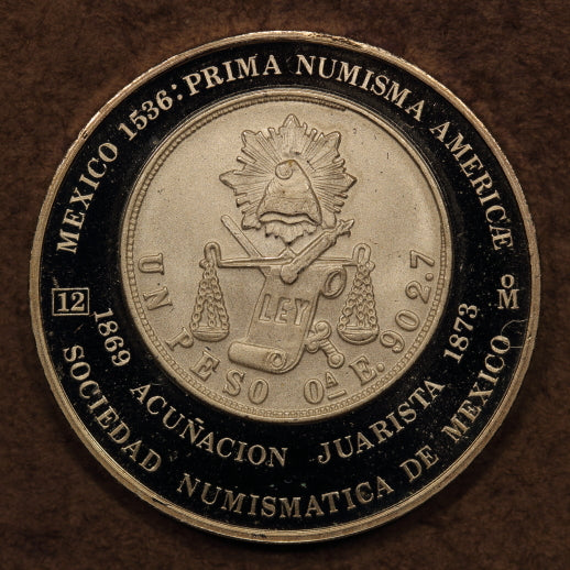 Mexico Silver Medal 1986-Mo "Peso 1872" Proof