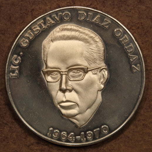 Mexico Silver Medal 1976 "Ordaz - Alvarez" 29.7g - 39.5mm - AU