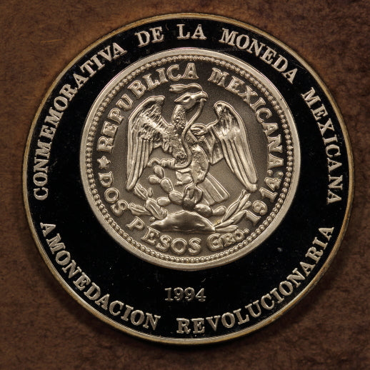 Mexico Silver Medal 1994-Mo "Dos Pesos 1914" Proof