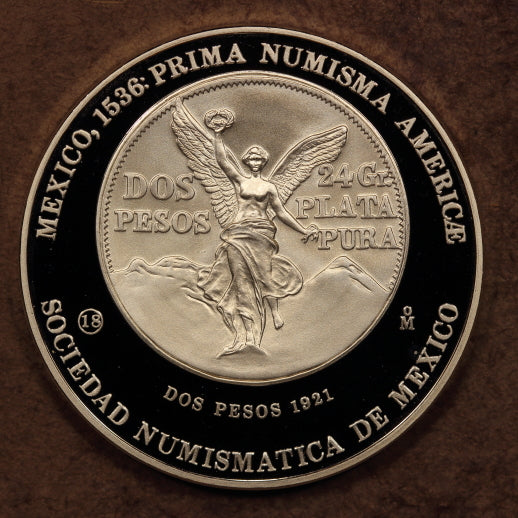 Mexico Silver Medal 1995-Mo "Dos Pesos 1921" Proof