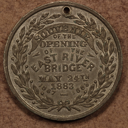 USA NY Infrastruction Bridges/Tunnel 1883-1909 Token-Pendant-Medal-Badge - 4pcs