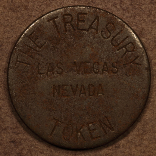 USA Dollar Sized Iron Token for Slot Play - The Treasury Las Vegas NV ND(1950s)