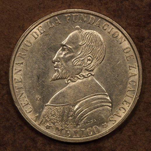 Mexico Silver Medal 1946 "Zacatecas Mining - 400yrs" EF - 38mm