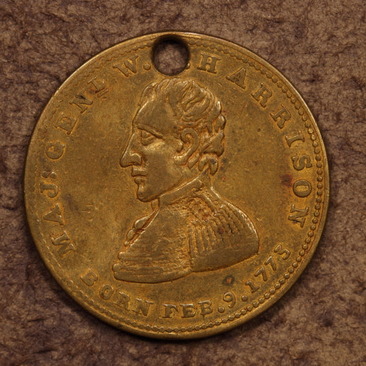 Wm H. Harrison Campaign 1840 & Inauguration 1841 Medals 4pcs - All Holed As Made