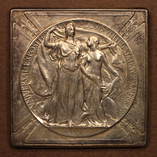 USA 1904 Louisiana Purchase Expo 67x67mm Silver Plated Bronze - US Mint Struck