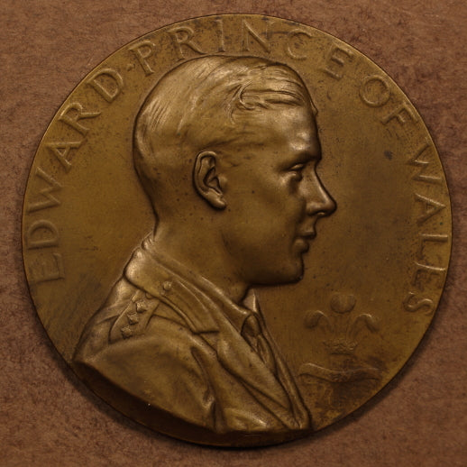 USA American Numismatic Society Bronze Medal 63mm Prince of Wales USA Visit 1919