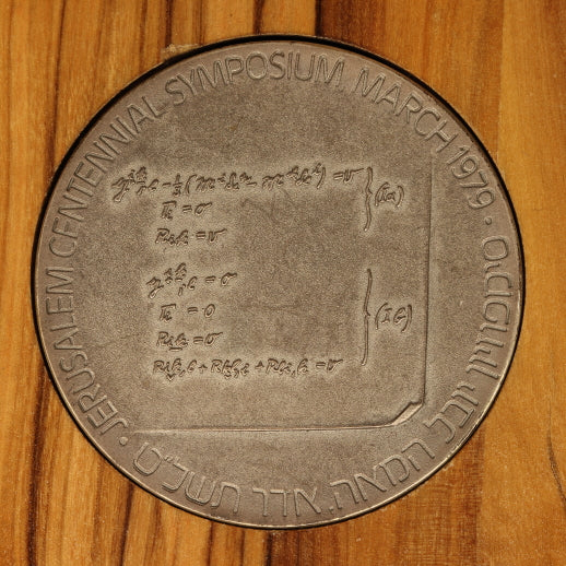 Israel Albert Einstein Sterling Silver Medal 46mm in Original Wood Box