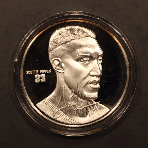 Scottie Pippen Chicago Bulls 1995 - One Ounce Silver Round w/ Box & Cert