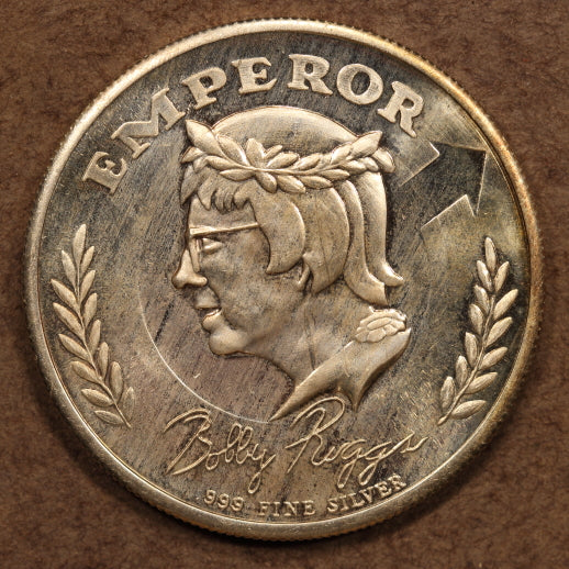 USA - Bobby Riggs - Male Chauvinist Pig ND(1970's) 1 Troy Ounce Silver Round