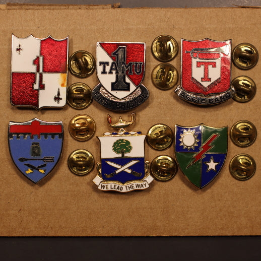 USA - Collection of Texas A&M Award Pins (c.1970s) - 7pcs (1 Silver w/ Ribbon)