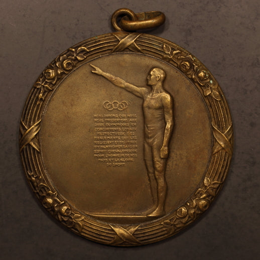 Olympics - Athlete Taking Oath ND(c.1900) French Text - Bronze Medal - 51mm - VF