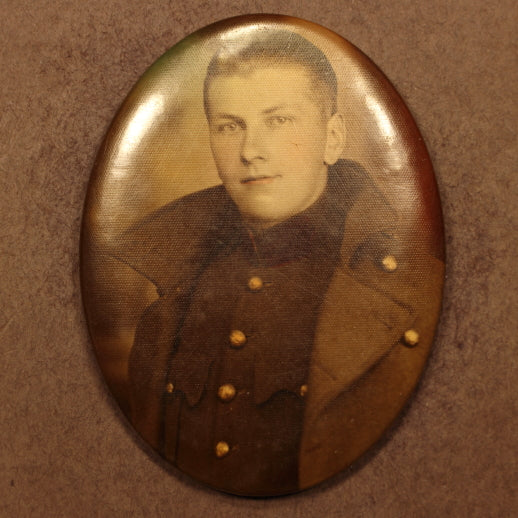 France WWI - 73mm x 55mm Portait Mirror - Soldier off to War