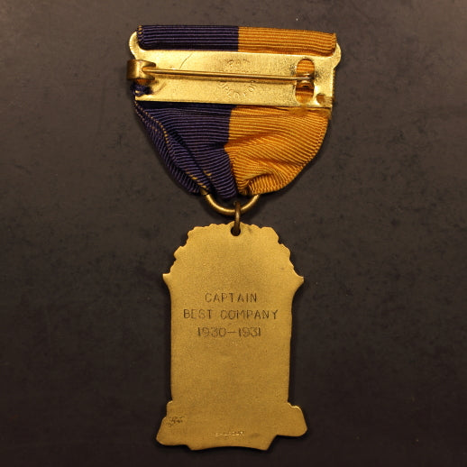 University of Michigan Gold Plated Award Medal "Military Efficiency" 1930-31