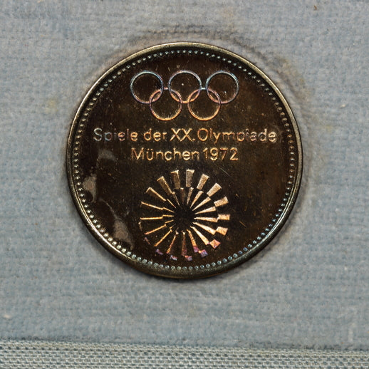 Germany 1972 Munich Olympics Official 4pc Pure Silver Medallion Set in Box