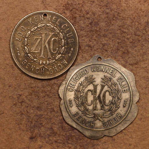Dog Show Silver Medals - Zoo Kennel Club Engraved & Chicago Kennel Club - 2pcs