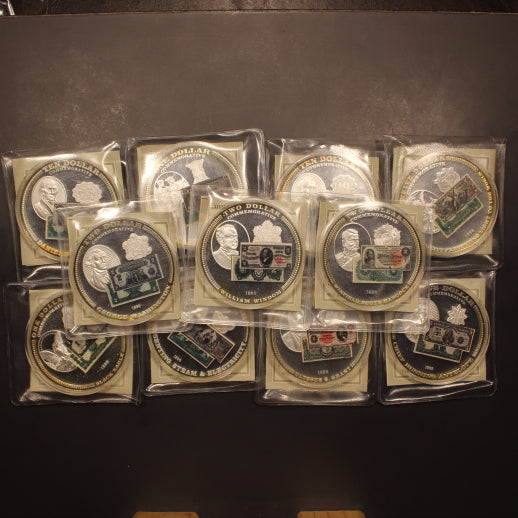 USA Medallions Commemorating US Currency 1880-99 Silver Certificates - 11pcs