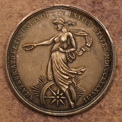 AAU Silver Award Medal "Champion Throwing 56LB Weight Boston 1899" - 45mm - EF