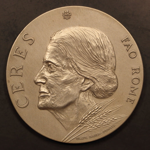 Italy FAO-Human Rights Declaration 5oz. Silver Medal Matte Finish - 63mm