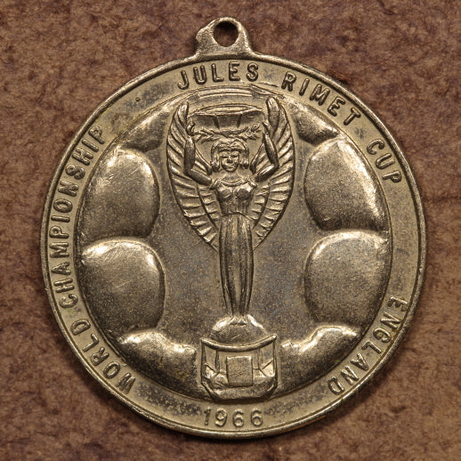 World Cup Medals - Chile 38mm Brass 1962 AU & England 35mm C-N 1966 VF - 2pcs