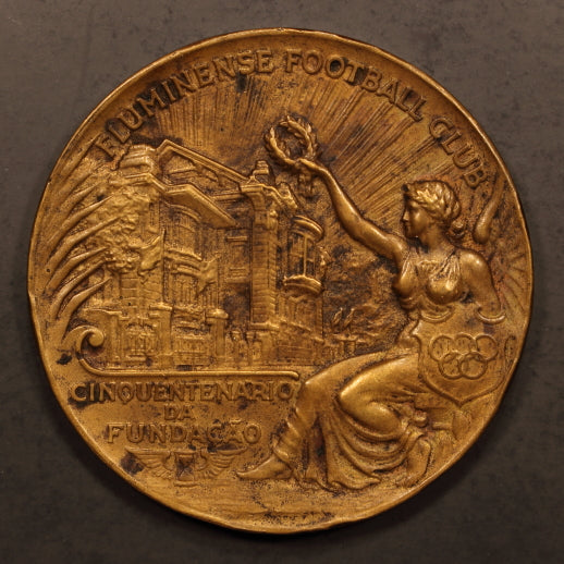 Colombia Bronze Medal 1952 "50yrs of Fluminense Football Club" - 50.5mm - VF
