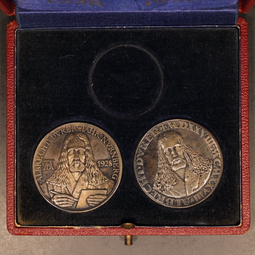 Germany 1928 "400 Years" Albrect Durer Commemorative Silver Medals w/ Box - 3pcs