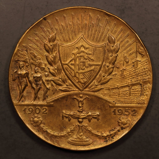 Colombia Bronze Medal 1952 "50yrs of Fluminense Football Club" - 50.5mm - VF