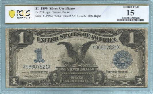$1 Silver Certificate 1899 - Fr#233 - PCGS 15