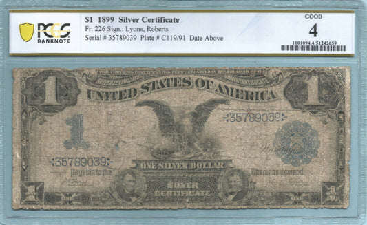 $1 Silver Certificate 1899 - Fr#226 - PCGS 4