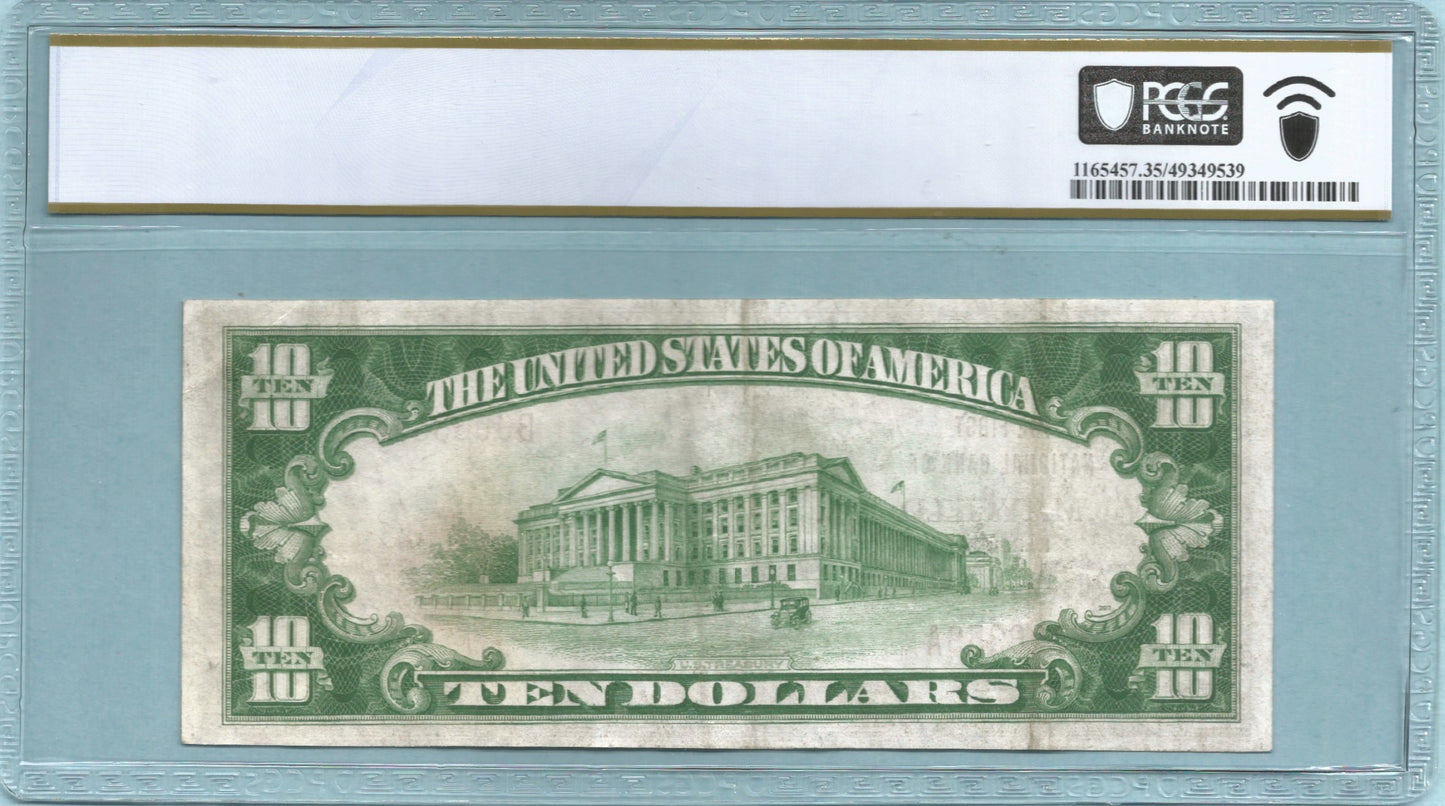 $10 National Currency 1929-T1 - Ch#2245 - 1st NB, Mayfield, KY - PCGS 35