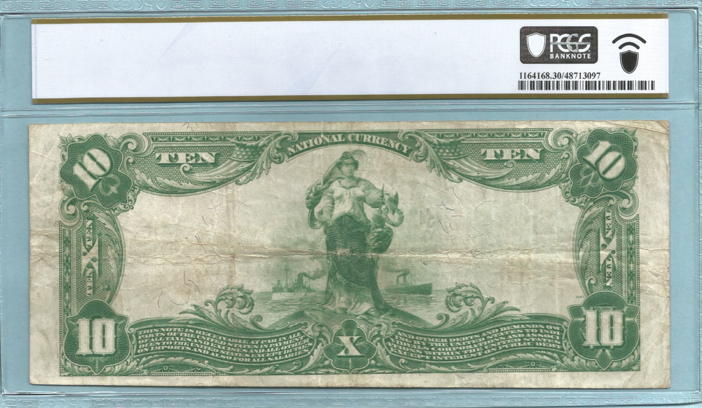 $10 National Currency 1902-PB - Ch#934 - Southbridge NB, Southbridge, MA - PCGS 30