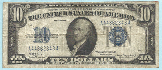 $10 Silver Certificate - 1934 - Fr#1701 - VF