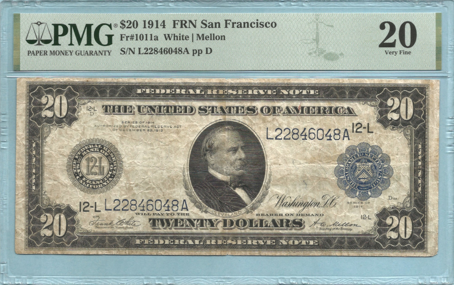 $20 Federal Reserve Note - 1914- Fr#1011a - PMG 20 - (L)San Francisco