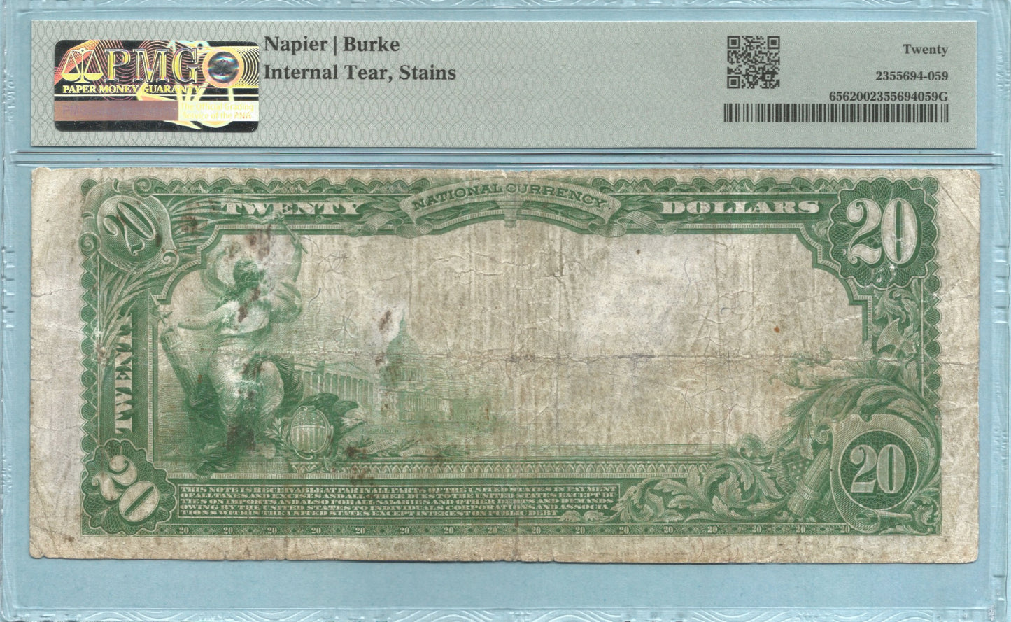 $20 National Currency 1902-PB Ch#4925 - Sullivan County NB, Liberty, NY - PMG 20