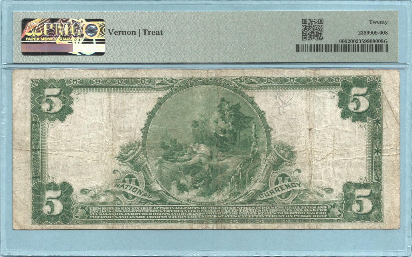 $5 National Currency 1902-PB - Ch#9174 - Anglo & London Paris NB, San Fran, CA - PMG 20