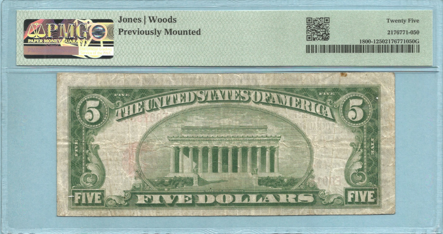 $5 National Currency 1929-T1 Ch#9770 - 1st National Bank, Holtville, CA - PMG 25