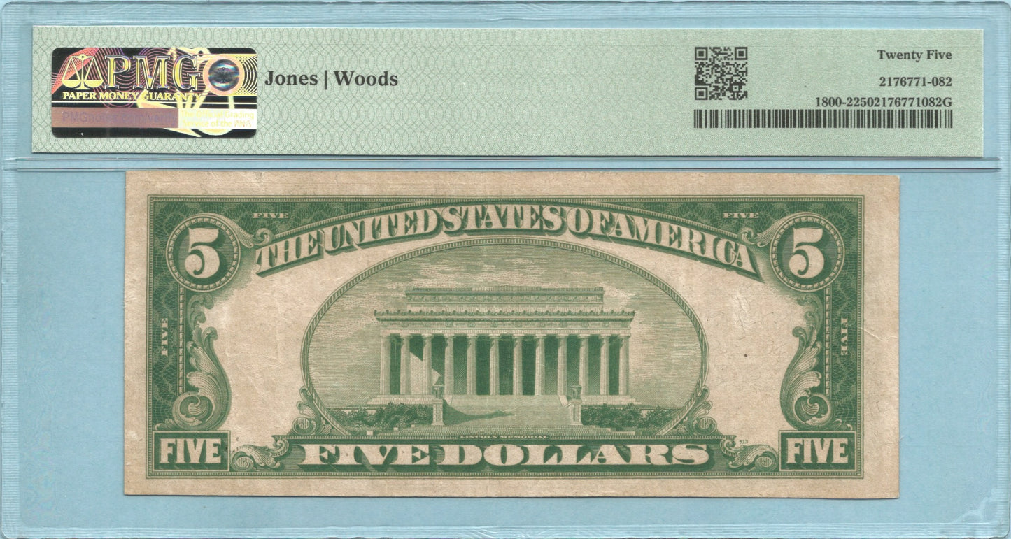$5 National Currency 1929-T2 - Ch#12056 - Placerville NB, Placerville, CA - PMG 25
