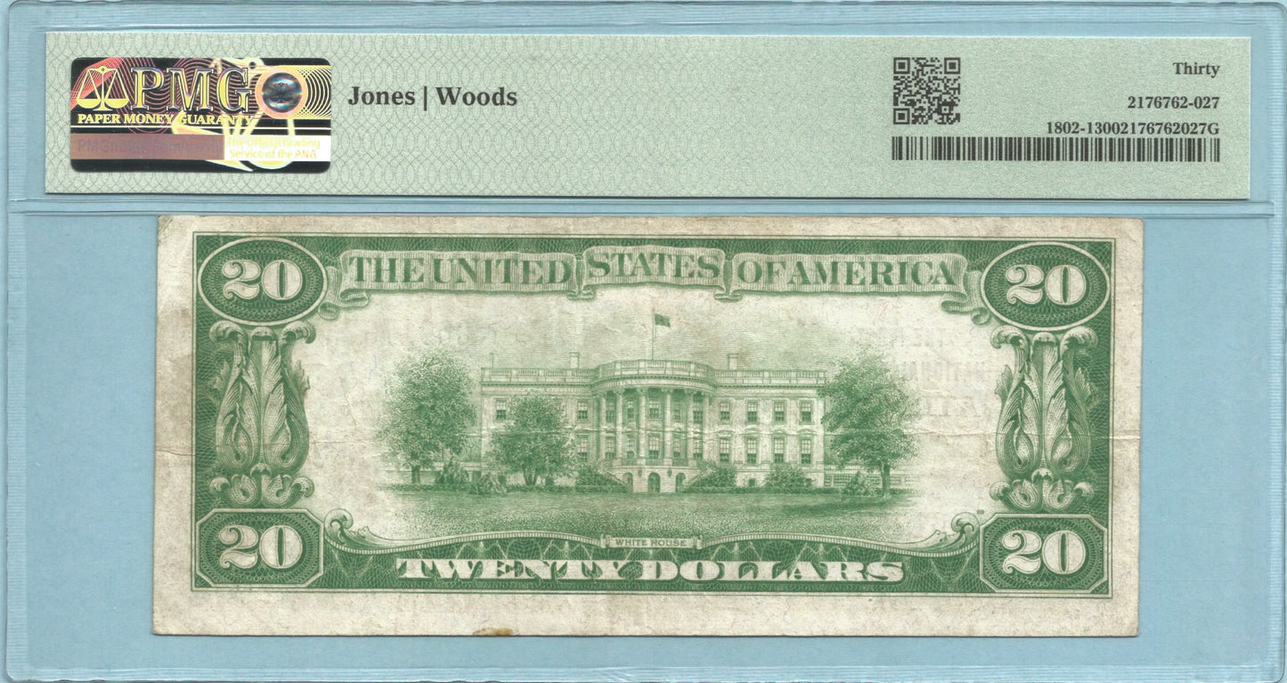 $20 National Currency 1929-T1 - Ch#1559 - 1st NB, Atlanta, GA - PMG 30