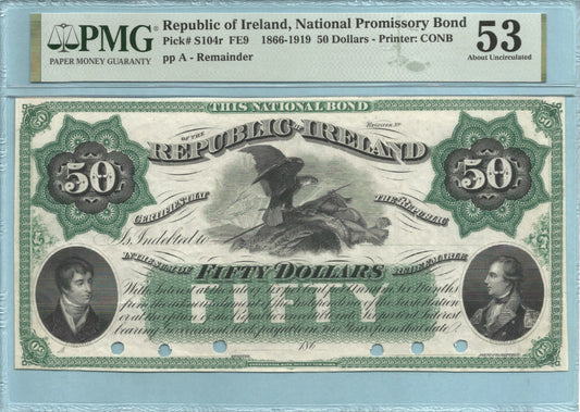 Ireland 50 Dollars 1866-1919 - P#S104r - PMG 53