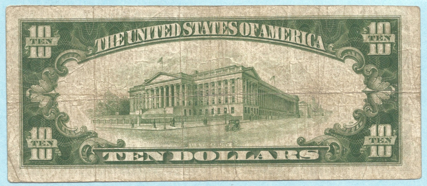 $10 National Currency 1929-T1 - Ch#4933 - Trenton NB, Trenton, MO - VF