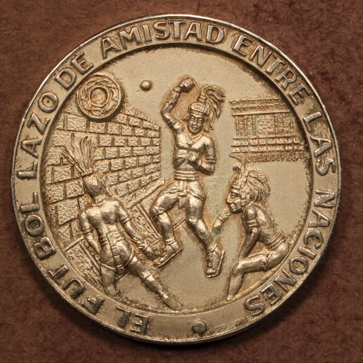 Mexico Medal 1970 World Cup-Aztec Ball Game - 45mm - 53.3g - Pure Silver