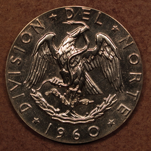 Mexico Silver Medal 1960 General Villa - Division Del Norte - Grove 372a