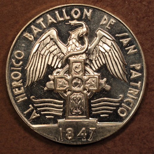 Mexico Silver Medal ND Battle of San Patricio 1847 - 39mm - Minor Hairlines