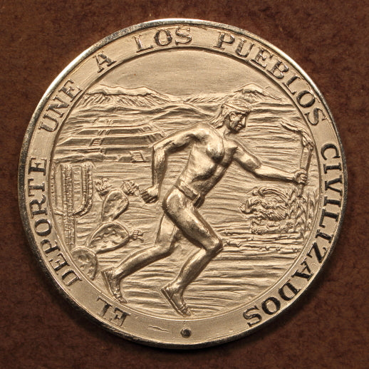 Mexico Medal 1968 Olympics Torch Runner - 41mm - 30.0g - Pure Silver