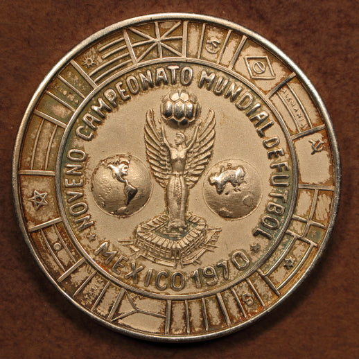 Mexico Silver Medal 1970 Word Cup - Champions Brazil 46mm 58.7g